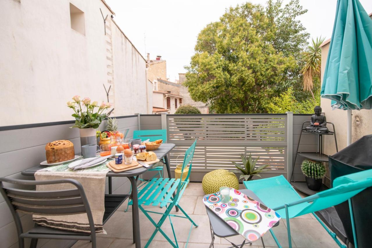 Suite Oisivete Avec Terrasse Vue Sur Patio Et Clim Montpellier Buitenkant foto